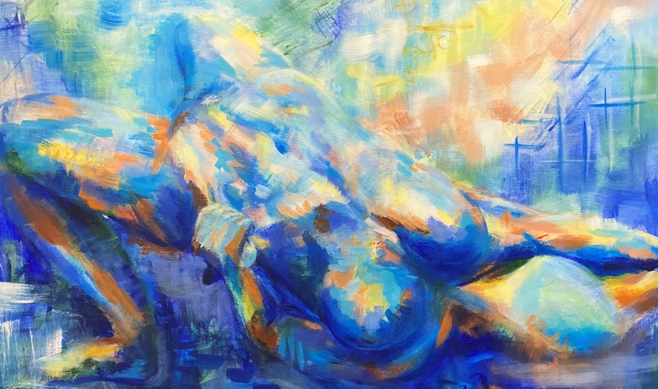 Expressionistisk maleri af kvinde nr.4.