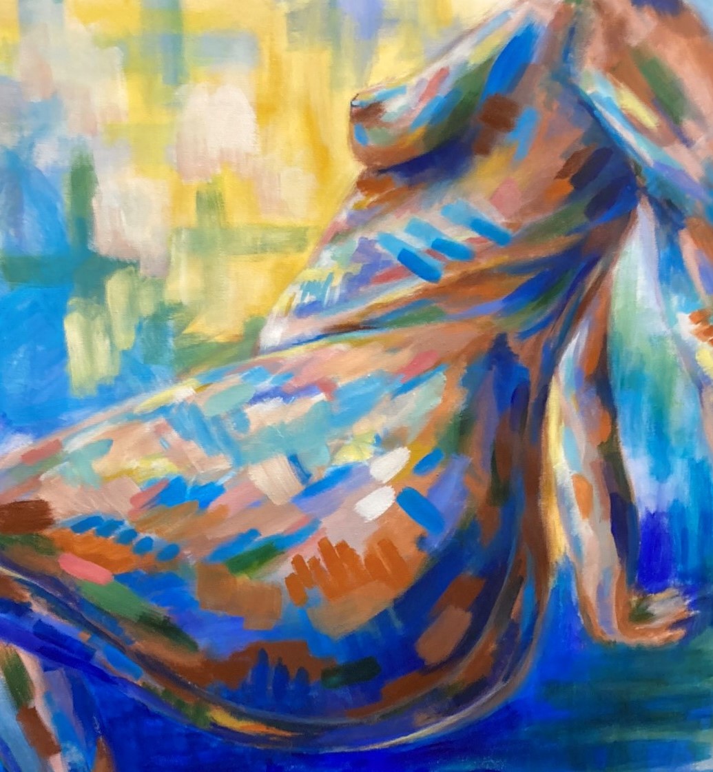 Expressionistisk maleri af kvinde nr.7.