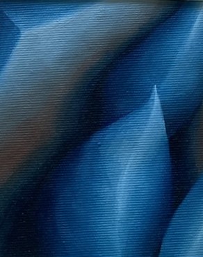 Blå abstrakte former.